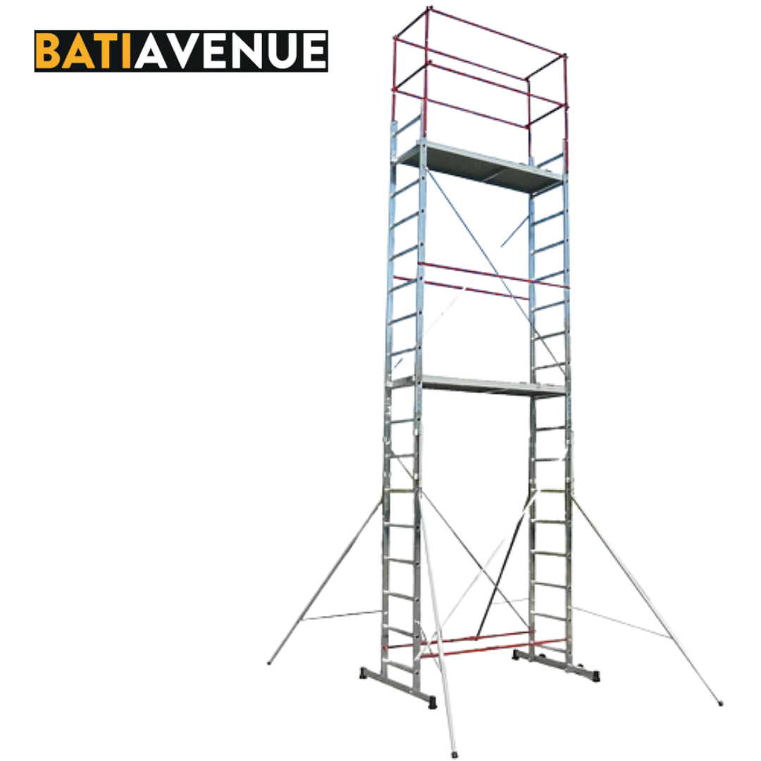 Location d'Échafaudage Aluminium Professionnel - Hauteur de Travail 7m